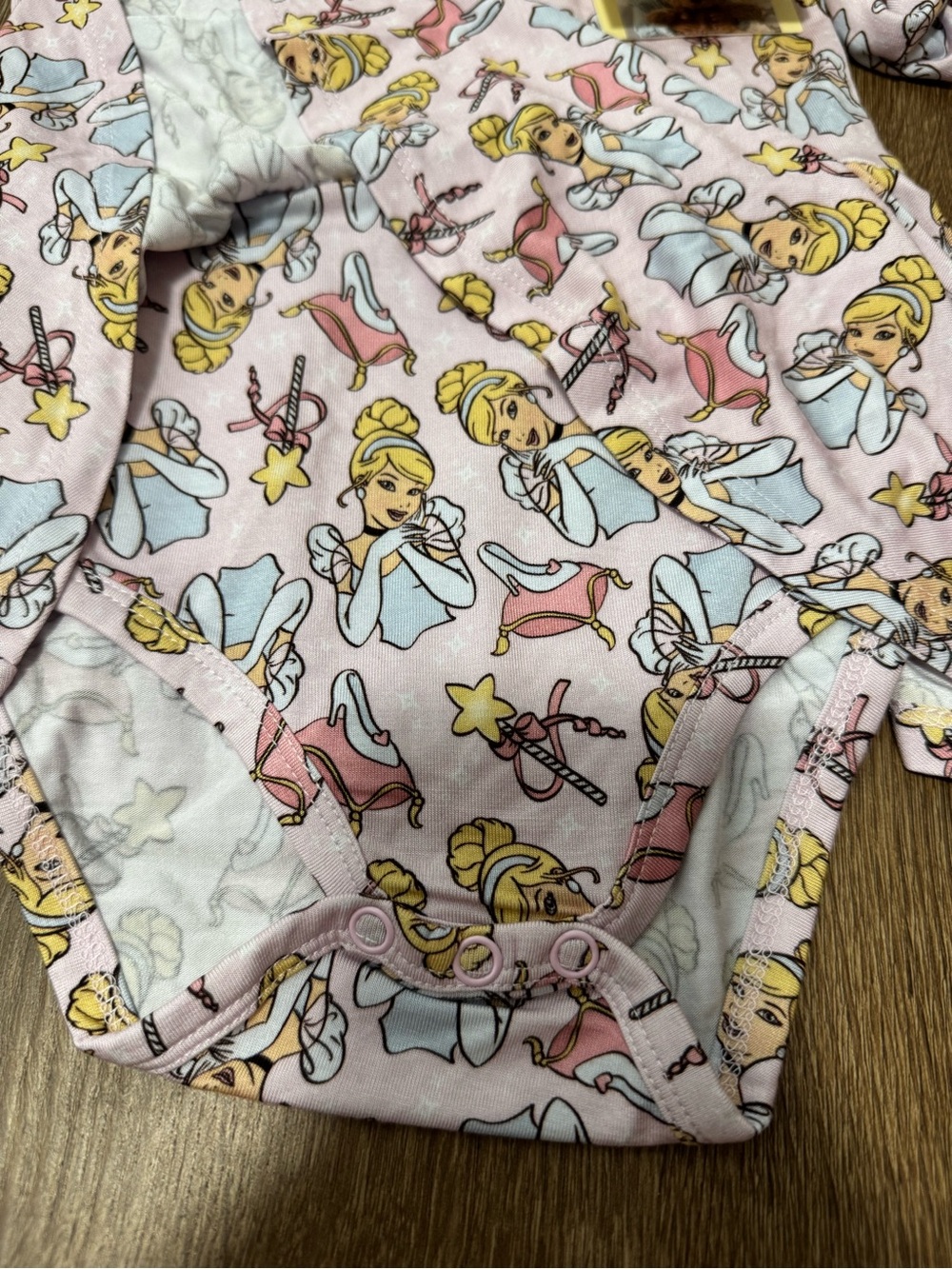 Little Snuggles Girls Size 3 3T Bodysuit Dress Bamboo Cinderella Disney Princess - Picture 3 of 6
